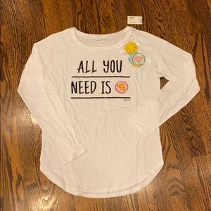 NEW Justice Girls Emoji Patch Long Sleeves Sz 18